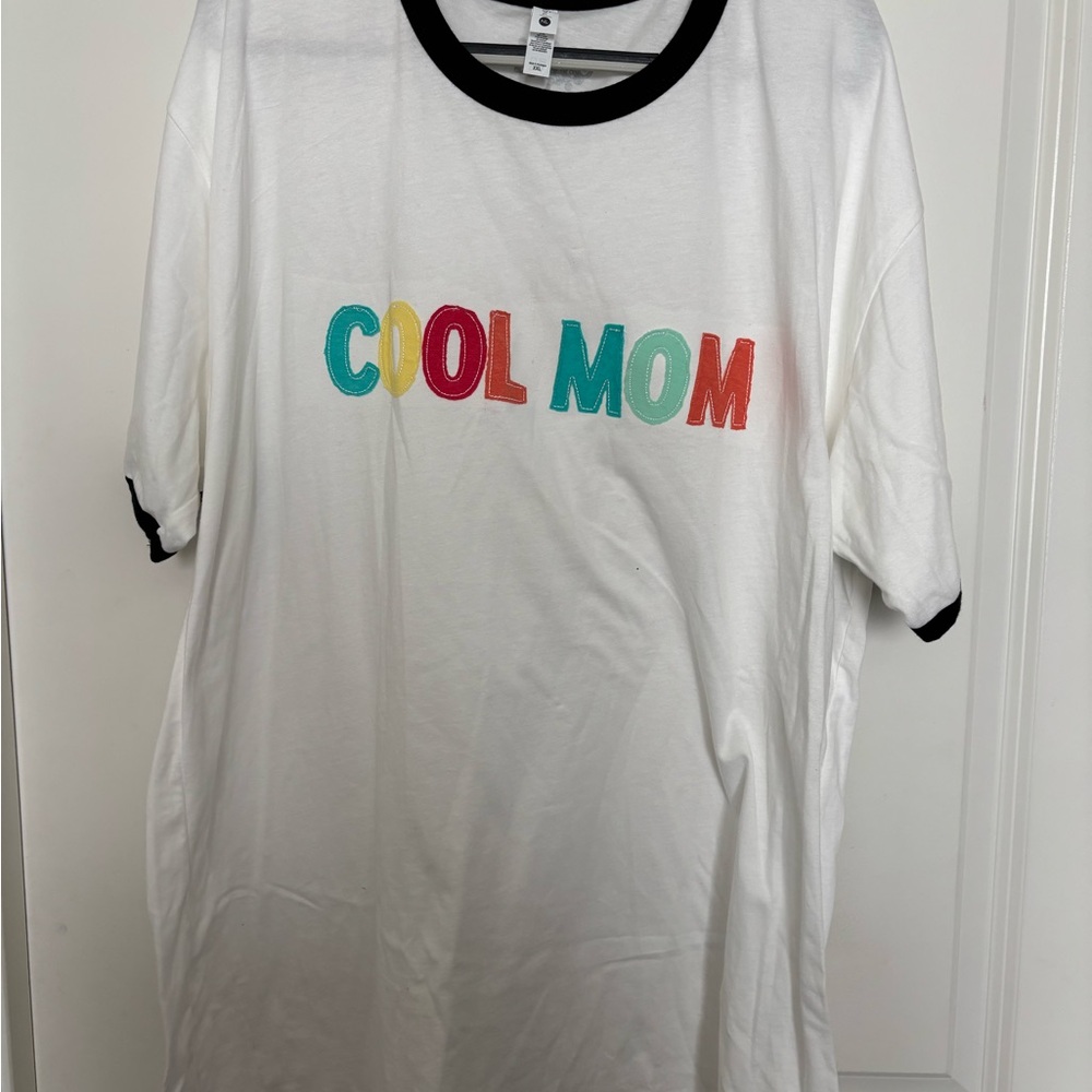 Trehouse White T-Shirt with Colorful 'Cool Mom' Print